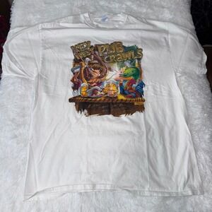 Key West Pub Crawls Graphic T Shirt Port &‎ Company XL Mens White